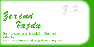 zerind hajdu business card